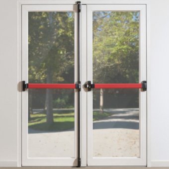 Manere antipanica PUSHBAR usi 2 canate inch. 3 pct. CU maner ext.