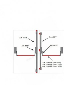 Manere antipanica usi 2 canate inch. 5 puncte CU maner exterior