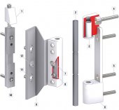 Balama cilindrica 3D, RONDA GERMANIA pt usi PVC BRONZO