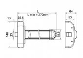 Kit Push bar ANTIPANIC aplicat 3 puncte pt usa un canat